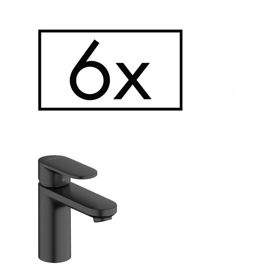 Set a  wastafelmengkranen (project pack) Vernis Blend 1-hendel 100 CoolStart mat zwart