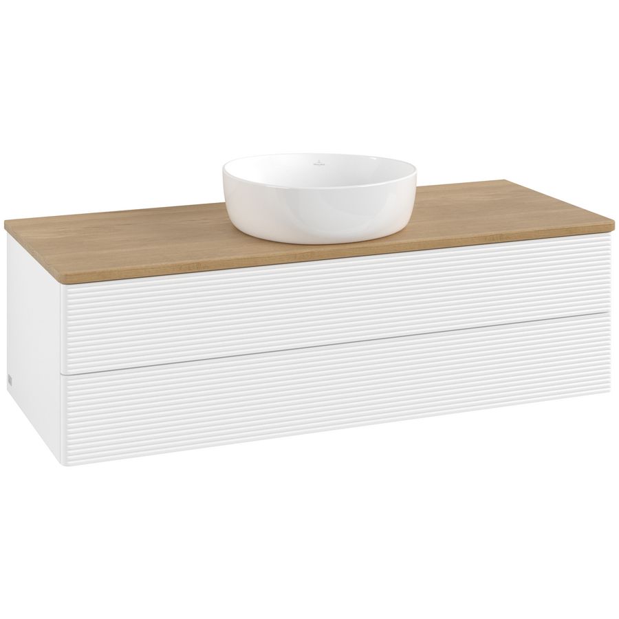 Wastafelonderkast Antao 1200x360x500mm White Matt Lacquer L21111MT