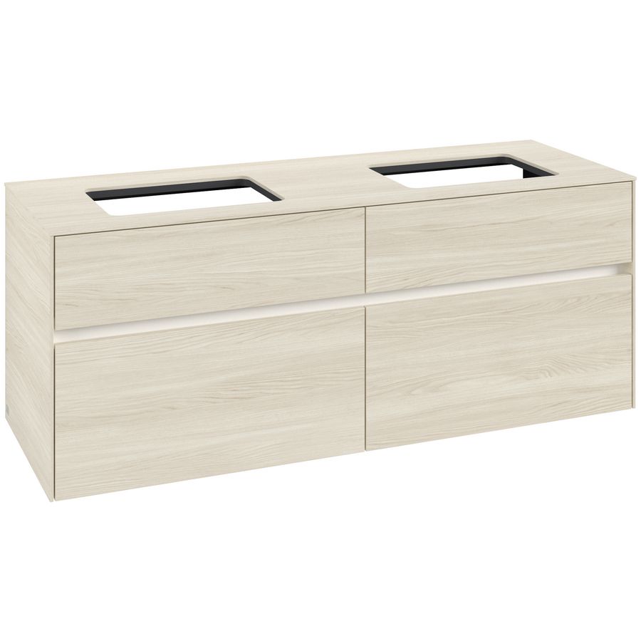 Wastafelonderkast Collaro 1400x548x500mm White Oak C119B0AA