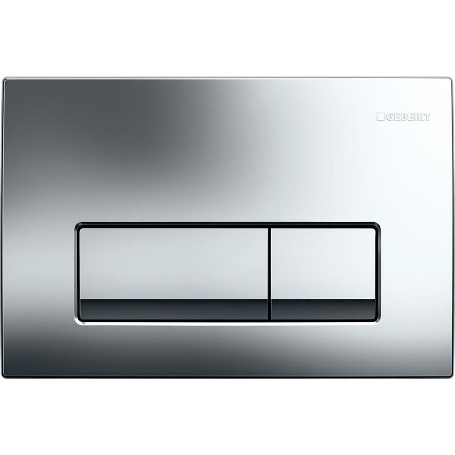 Bedieningsplaat 2-toets Delta50 SQUARE chroom VVE=10