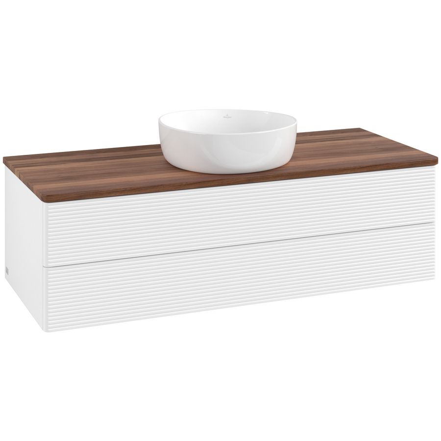 Wastafelonderkast Antao 1200x360x500mm White Matt Lacquer L21112MT