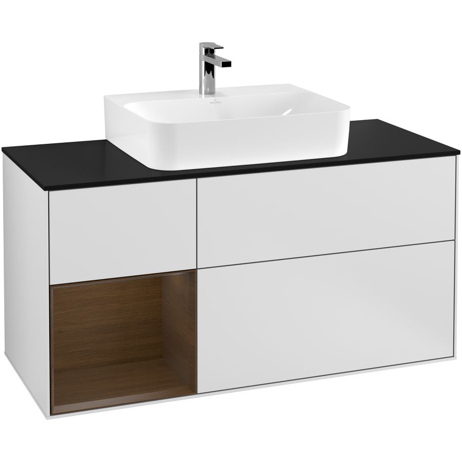 Wastafelonderkast Finion 1200x603x501mm White Matt Lacquer F162GNMT