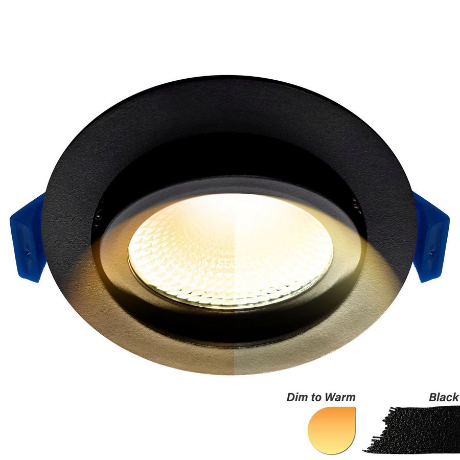 Inbouwspot led 5W WarmDim IP54 rond zwart