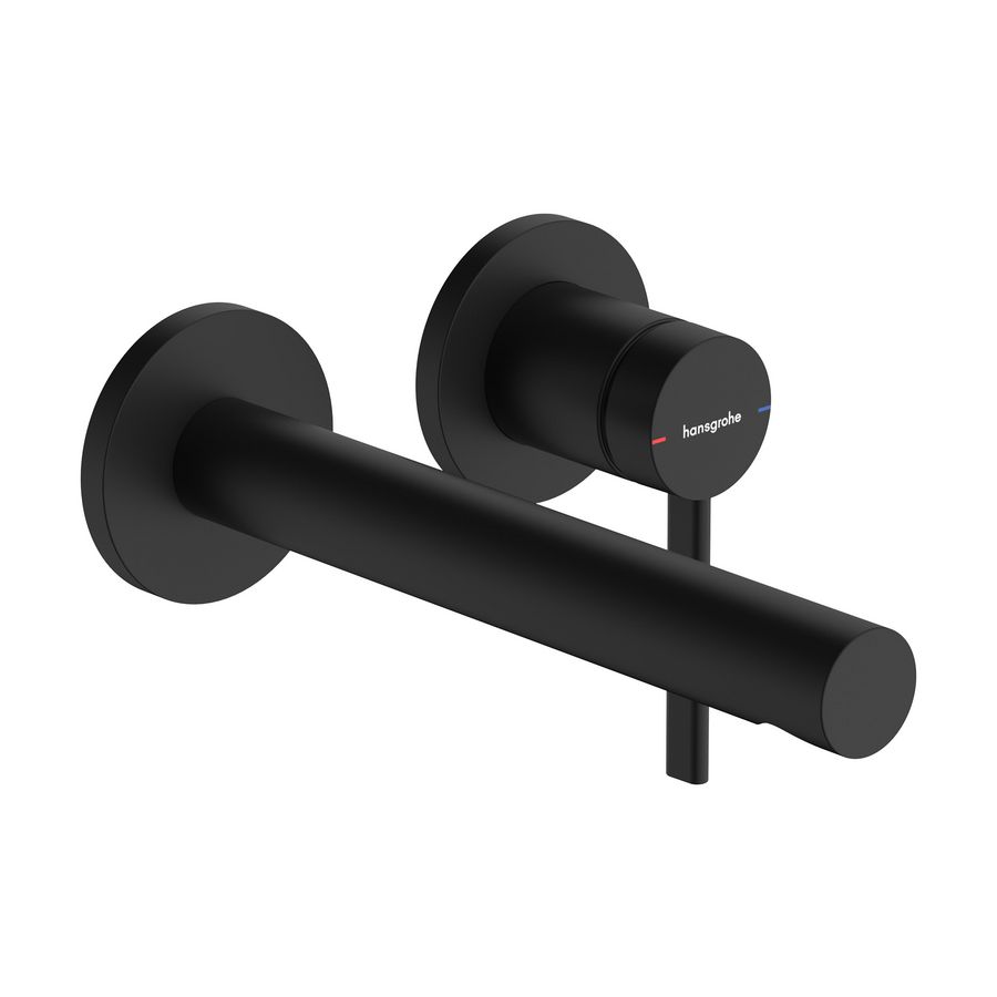 1-hendel inbouw wastafelmengkraan 19,4cm Zesis S mat zwart