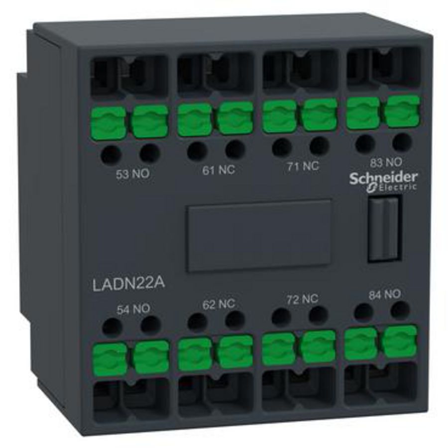 TeSys Deca Front hulpcontactblok 1NO 2NC snap-in