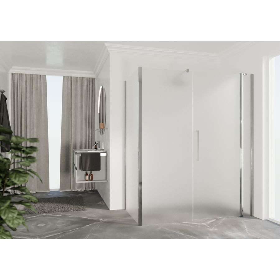 Zijwand Y2F1B 1010-1030x2000mm chroom satin