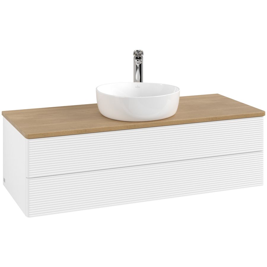Wastafelonderkast Antao 1200x360x500mm White Matt Lacquer L21151MT