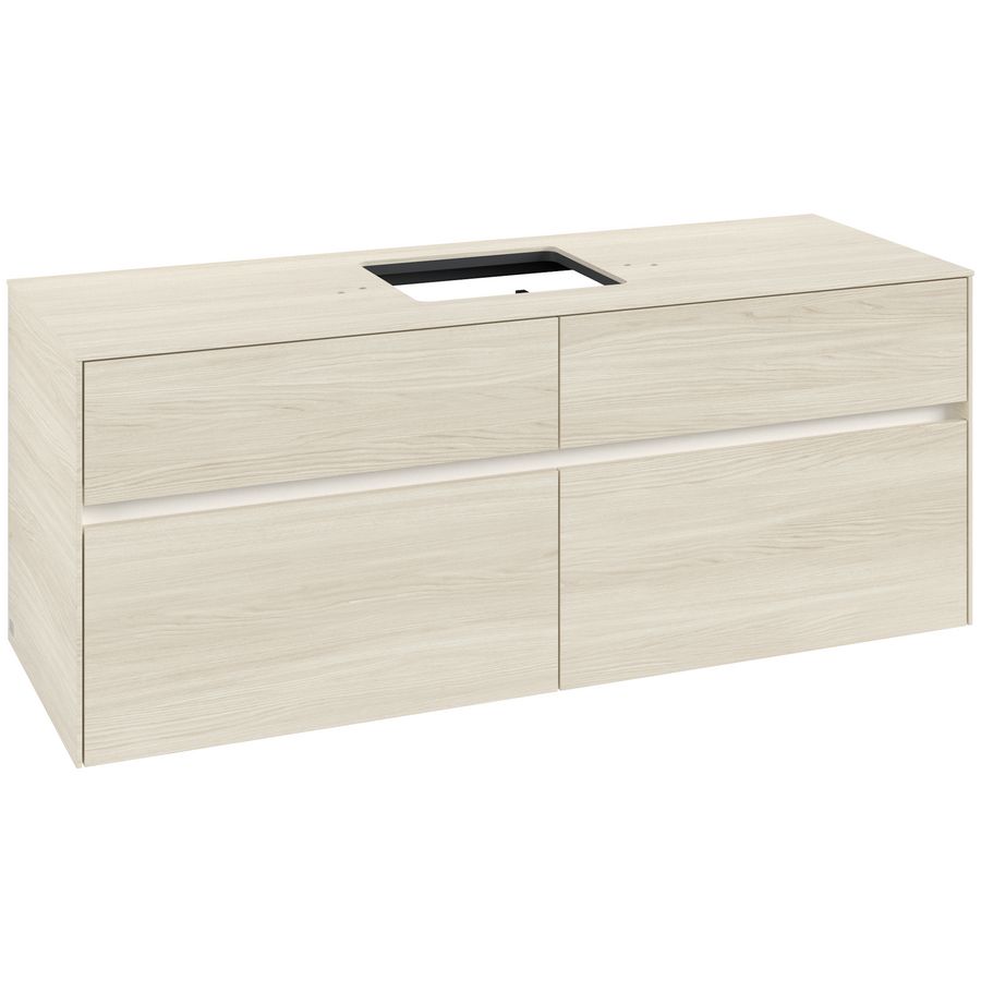Wastafelonderkast Collaro 1400x548x500mm White Oak C131B0AA