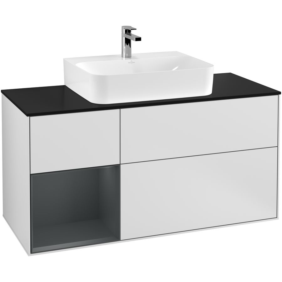 Wastafelonderkast Finion 1200x603x501mm White Matt Lacquer F162HGMT