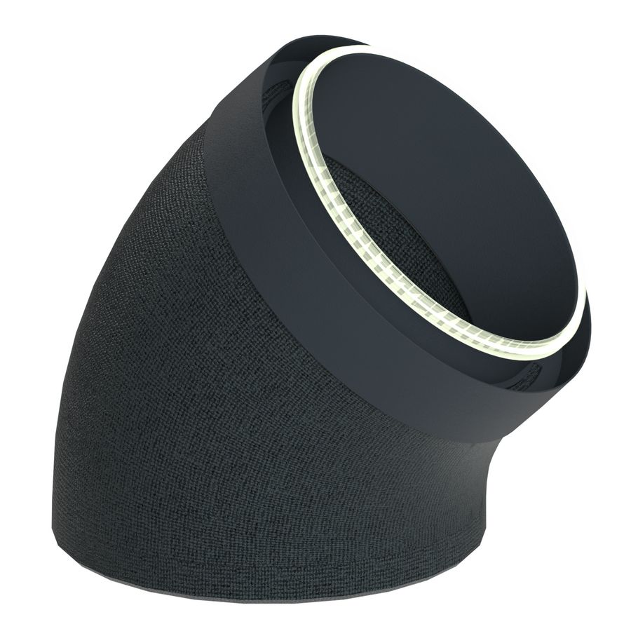 Bocht geisoleerd 45° DucoFlex Star met koppelstuk Ø180mm