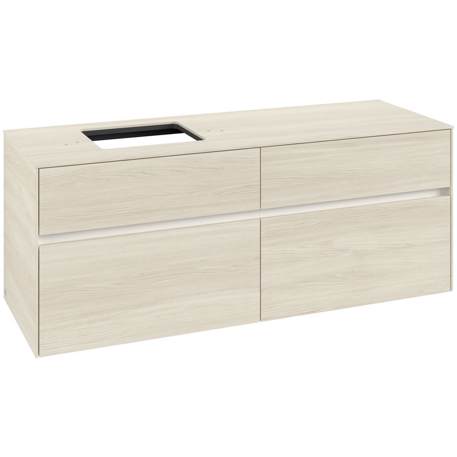 Wastafelonderkast Collaro 1400x548x500mm White Oak C13200AA