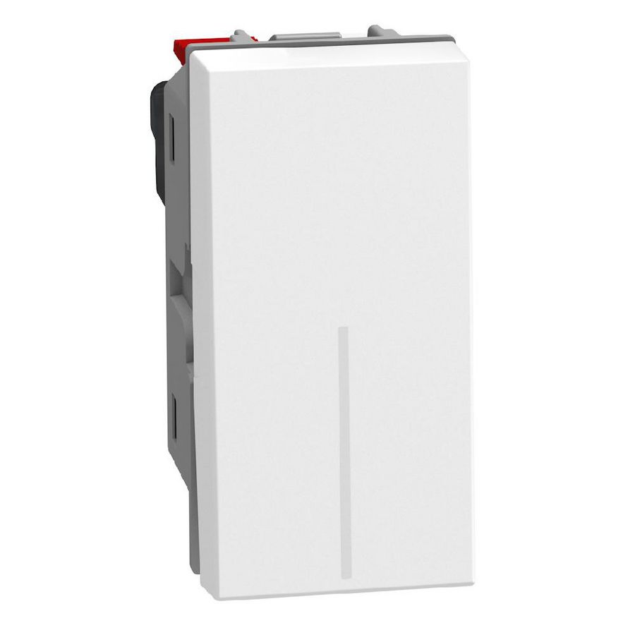 Light Now drukknop NO-NG 10A - 1 module - wit