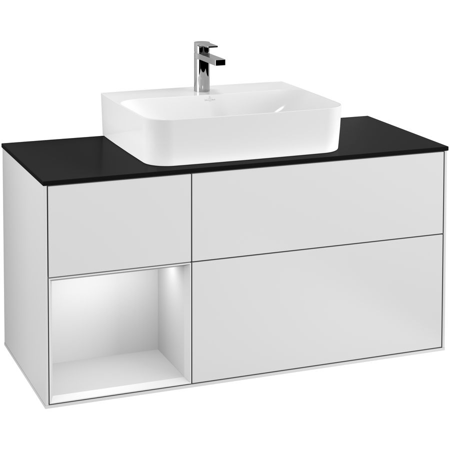 Wastafelonderkast Finion 1200x603x501mm White Matt Lacquer F162MTMT