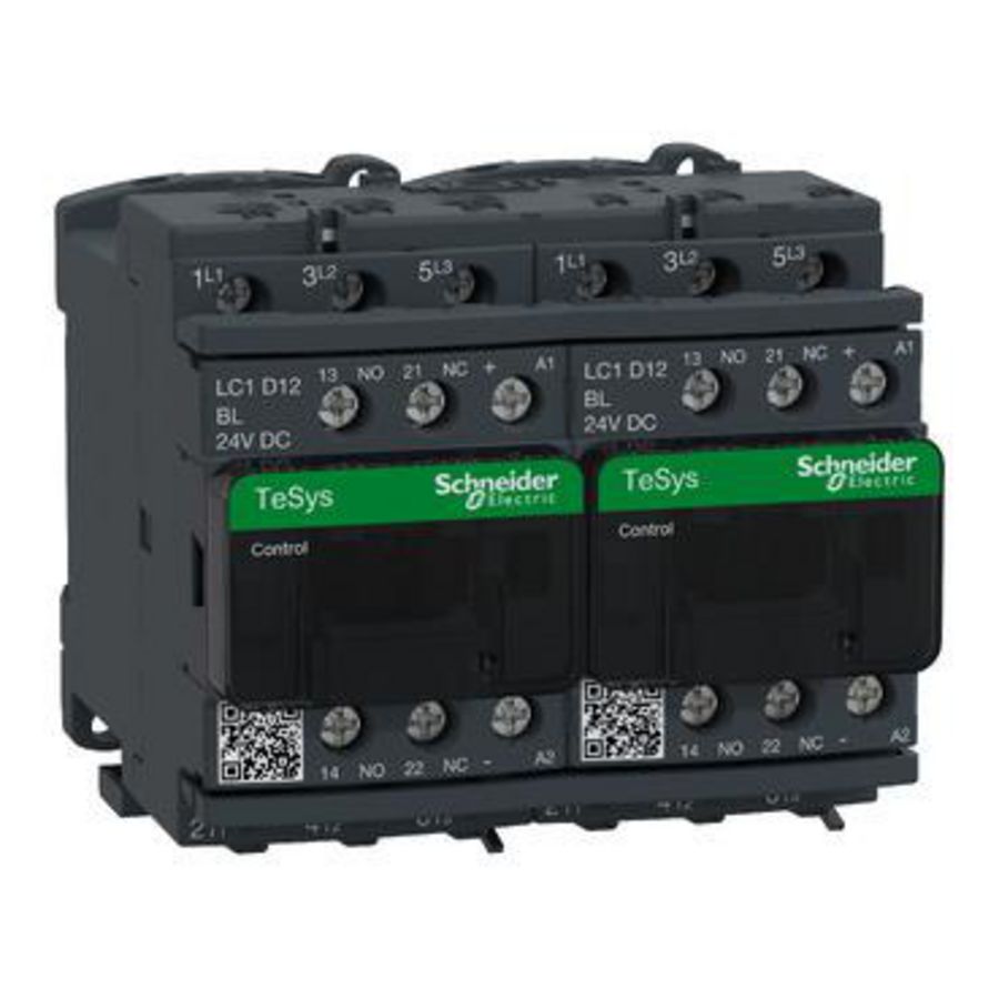 Omkeercont. 12A 3M/HCM+V Electrisch vergr. -Stuurspanni D