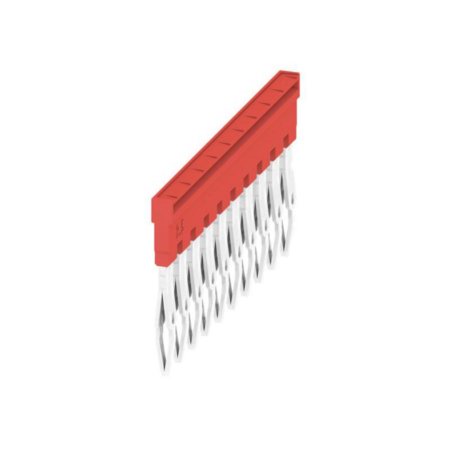Dwarsverbinder (terminal) Plugged rood 24 A p: 10 P VVE=20