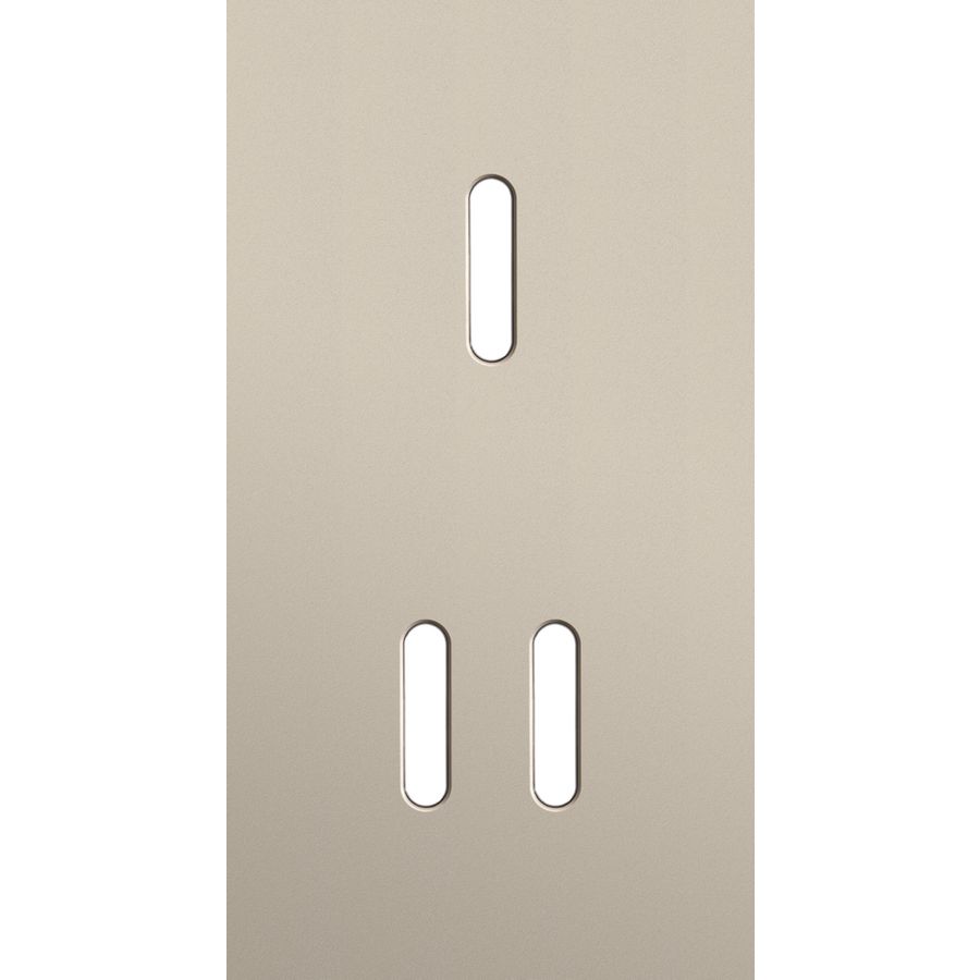 Tweevoudige afdekpl. verticaal 71mm centerafstand een enkelv