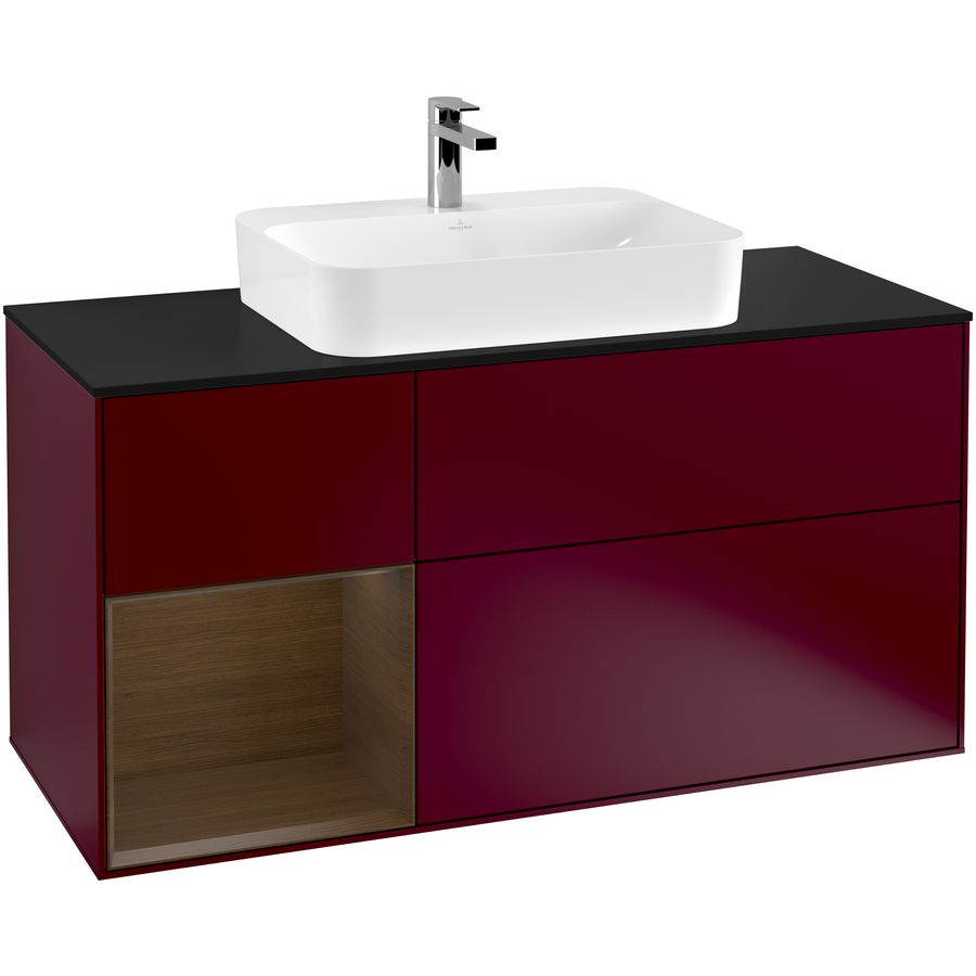 Wastafelonderkast Finion 1200x603x501mm Peony Matt Lacquer G412GNHB