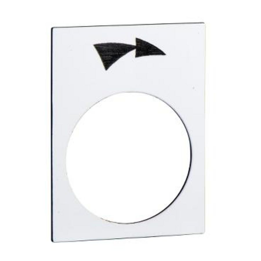 Houder 30x40mm + etiket 8x27mm Wit symbool XB4/XB5