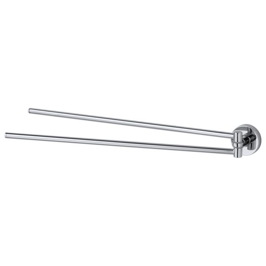 Dubbele handdoekhouder draaibaar chroom 46cm KOSMOS