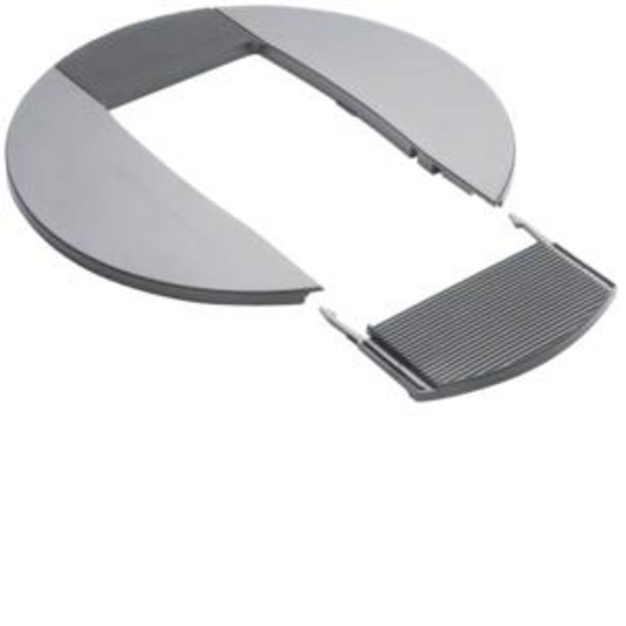 Plafondrozet voor dubbele zuil 80mm DAC lichtgrijs