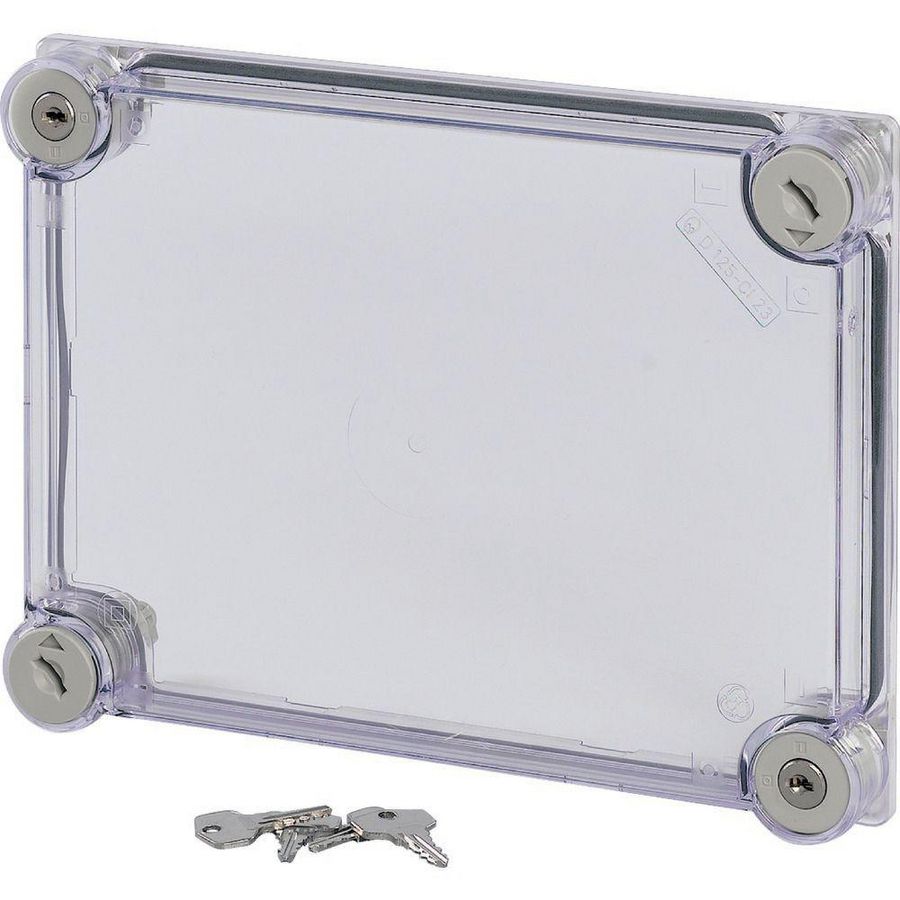 Deksel CI HxBxD=250x187.5x25mm transparant verzegelbaar