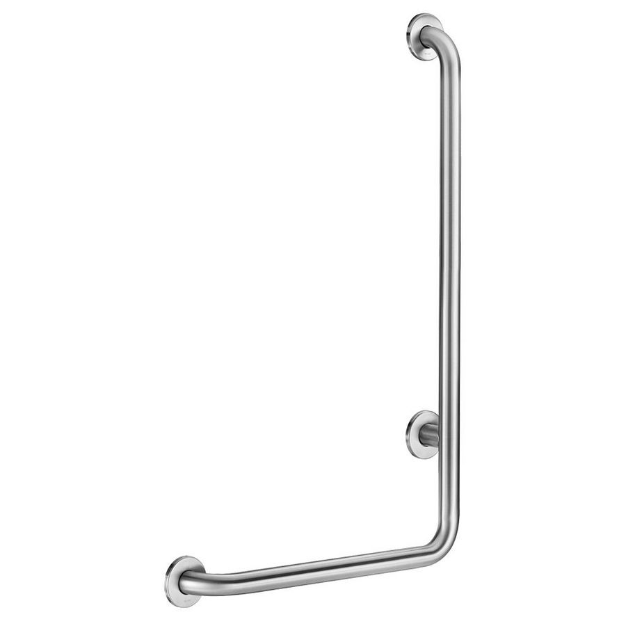 Greep L-vormig (links) Ø32 H.750 RVS mat gepolijst