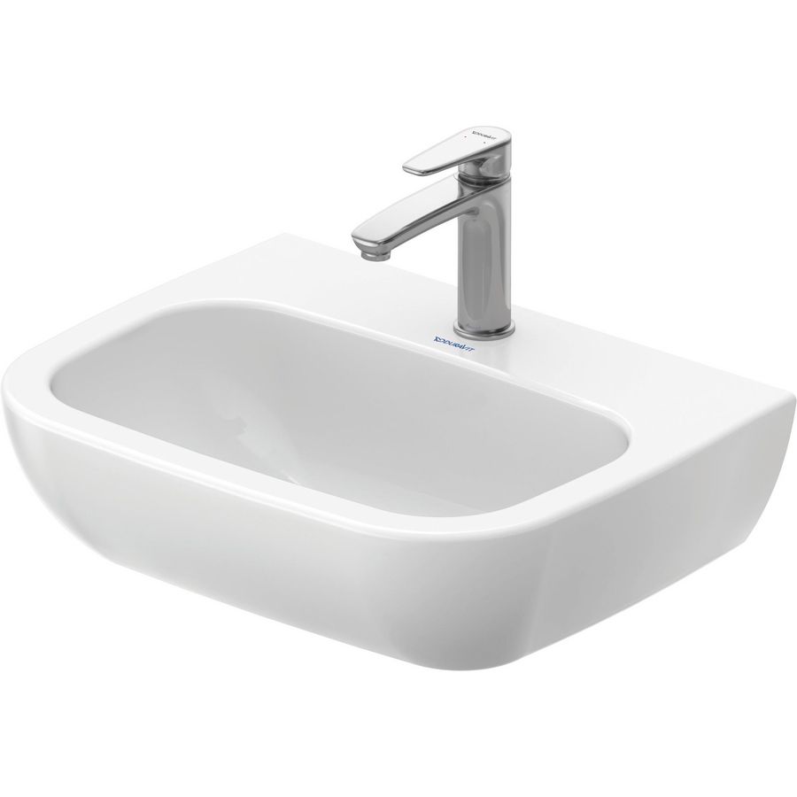 D-CODE #231155 Med Wastafel 550mm wit met kraangat