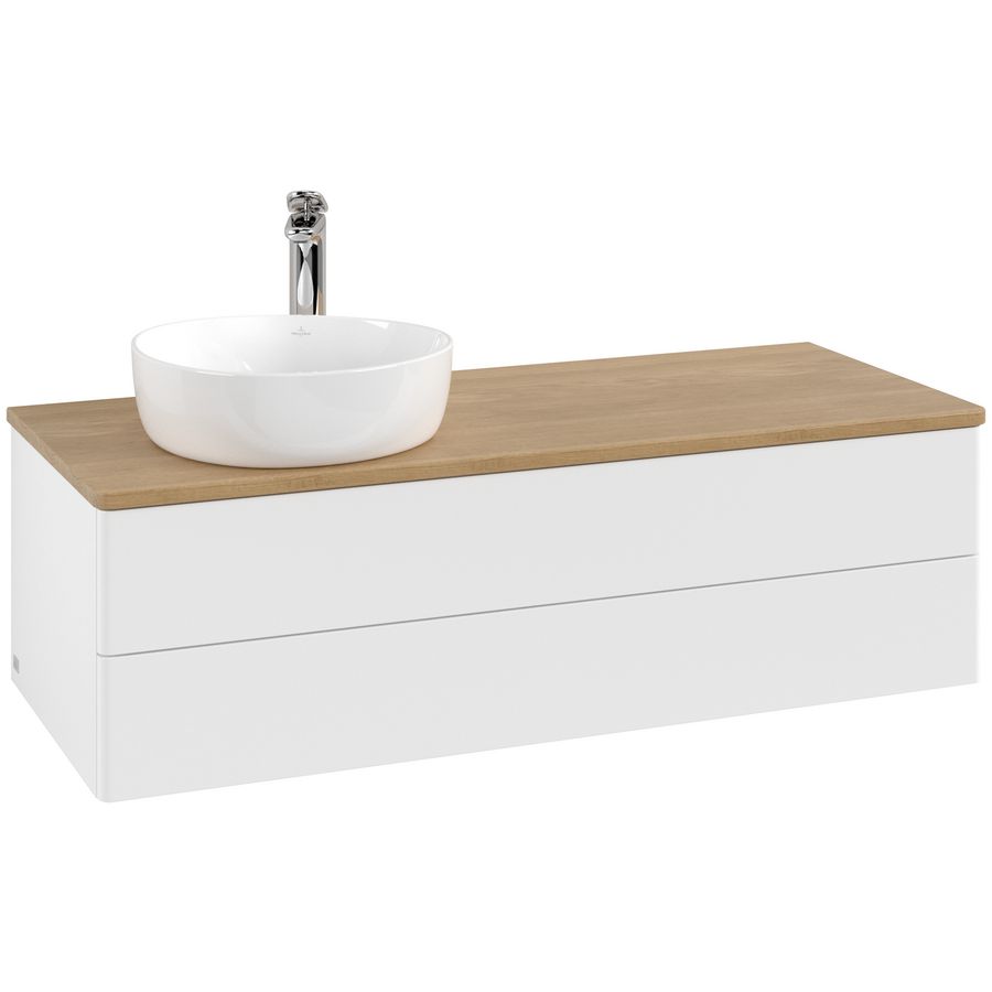 Wastafelonderkast Antao 1200x360x500mm White Matt Lacquer L22051MT