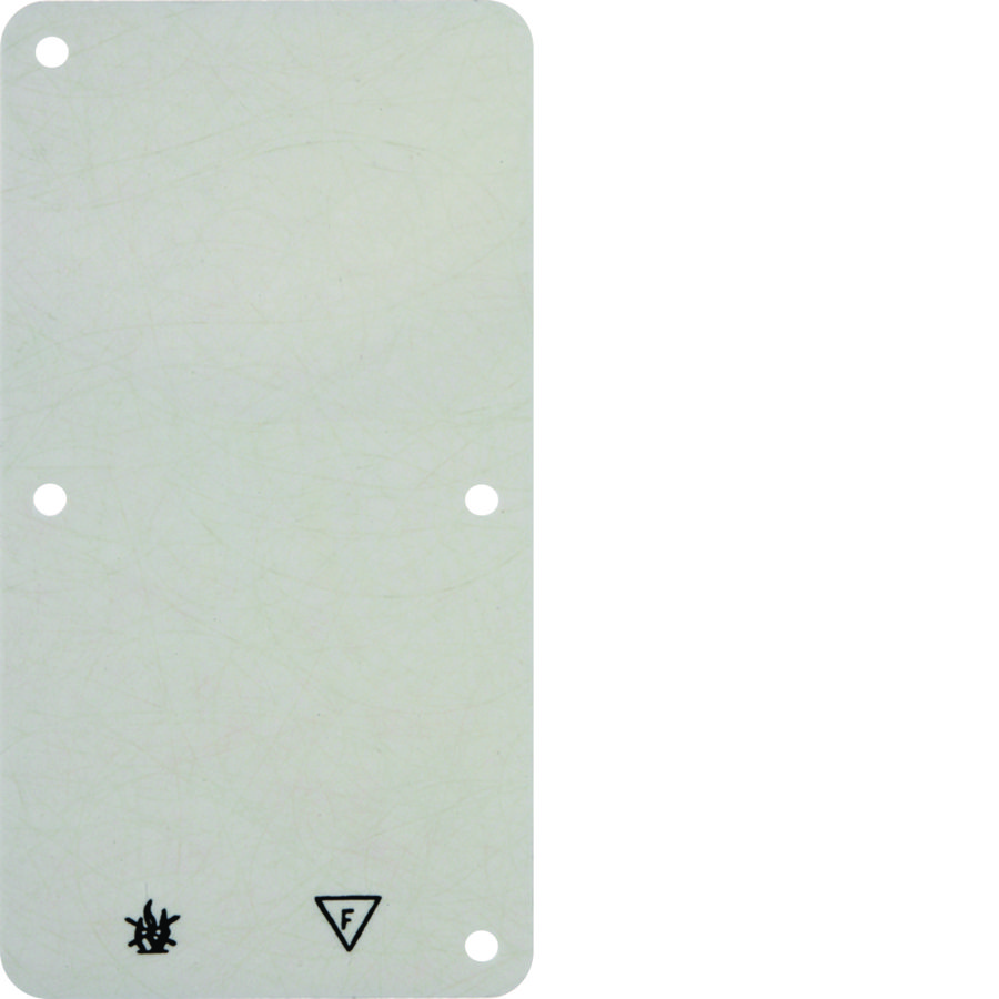 Bodemplaat brandwerend 2-v wit