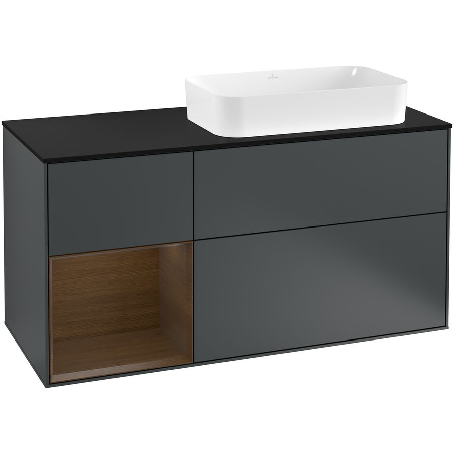 Wastafelonderkast Finion 1200x603x501mm Mid.Blue Matt Lacquer F272GNHG