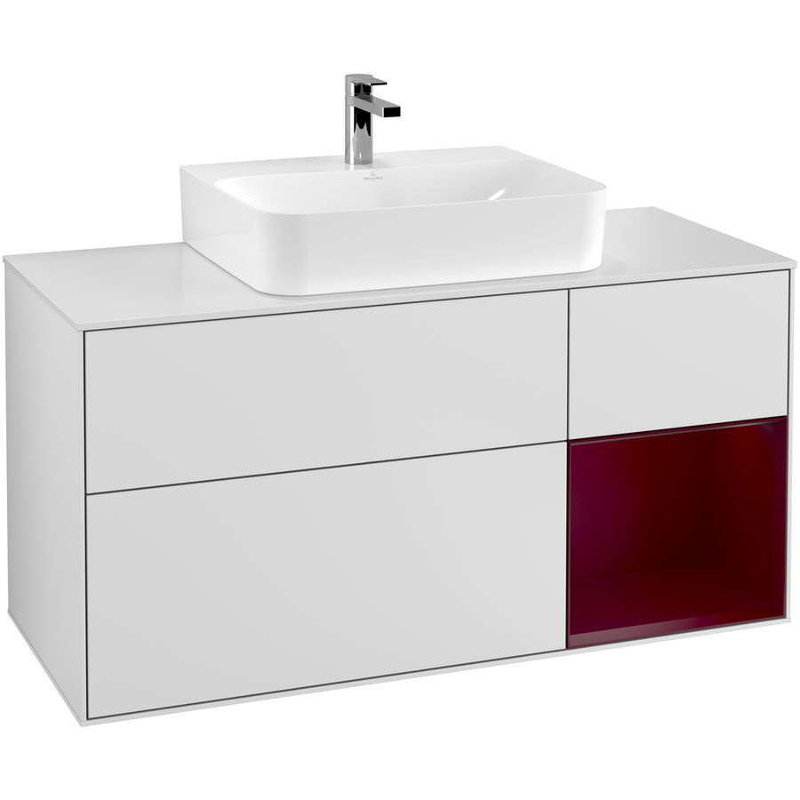 Wastafelonderkast Finion 1200x603x501mm White Matt Lacquer F171HBMT