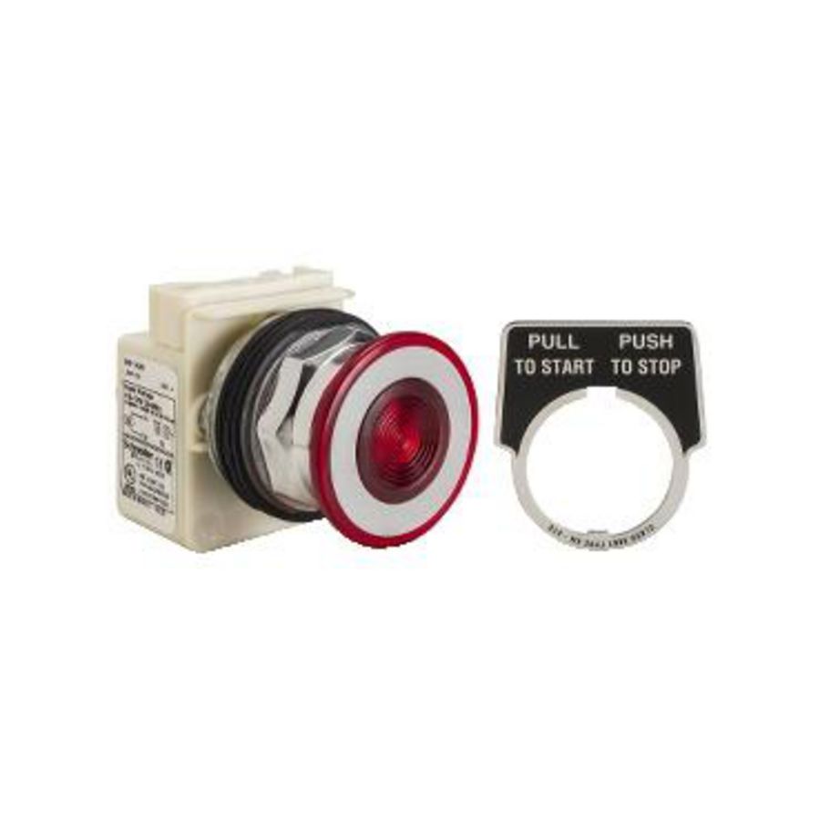 Vuistslagknop Verlicht 2 standen 41mm 120V AC Harmony 9001K