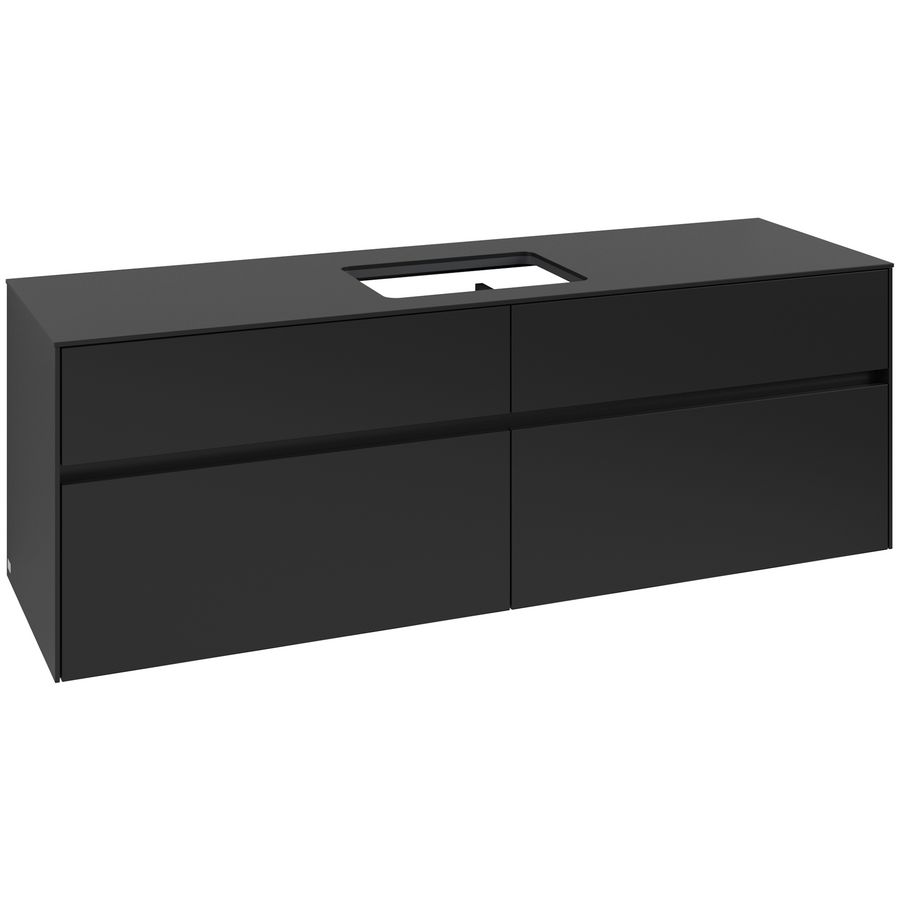 Wastafelonderkast Collaro 1600x548x500mm Volcano Black C12000VL