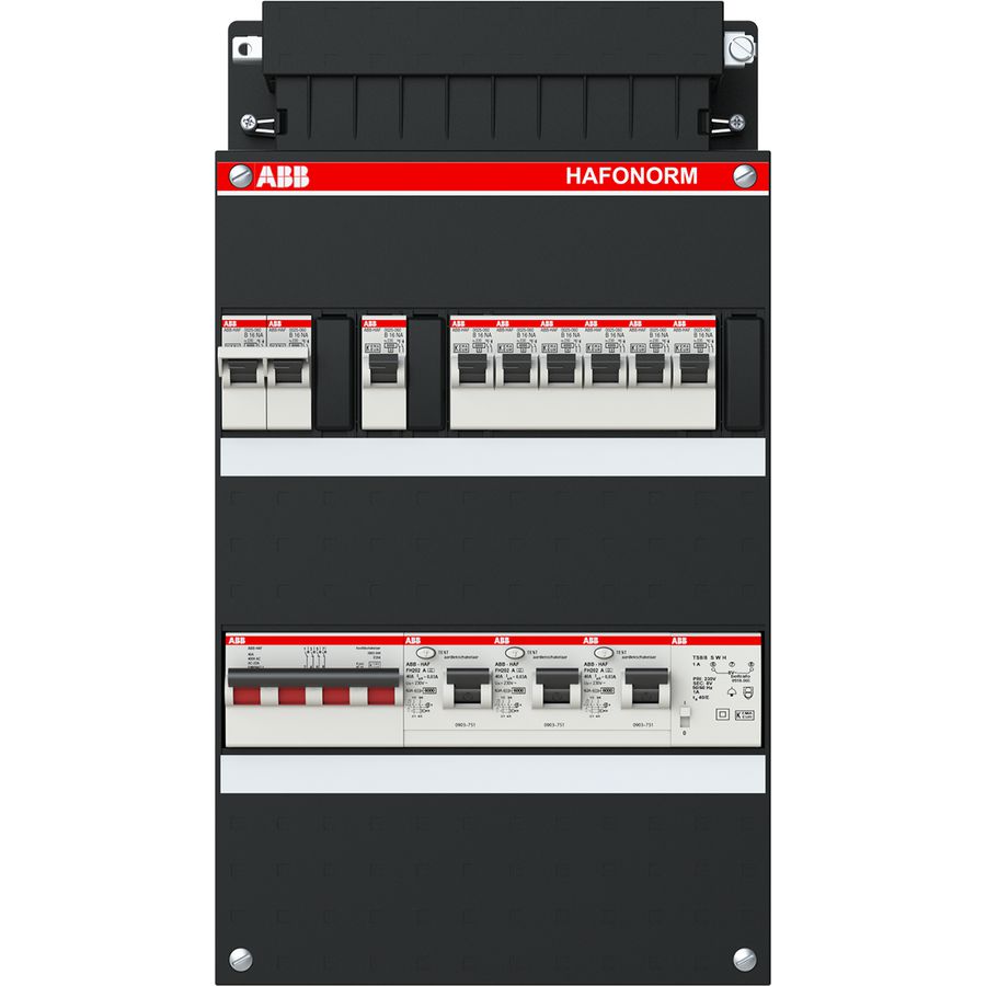 Installatiekast 7x achter 3x 30mA + FT + HS 3-f
