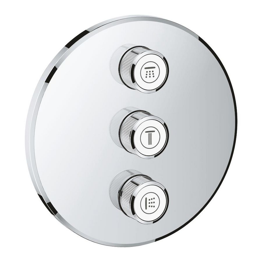 Grohtherm SMARTCONTROL afbouwdeel volume supersteel (rvs look) rond