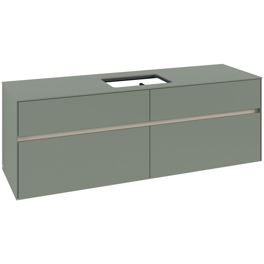Wastafelonderkast Collaro 1600x548x500mm Soft Green C12000AF