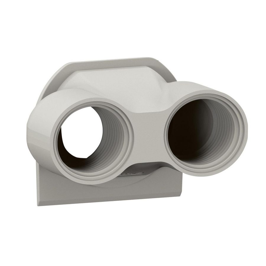 Wartelingang 2xM20 grijs Plexo