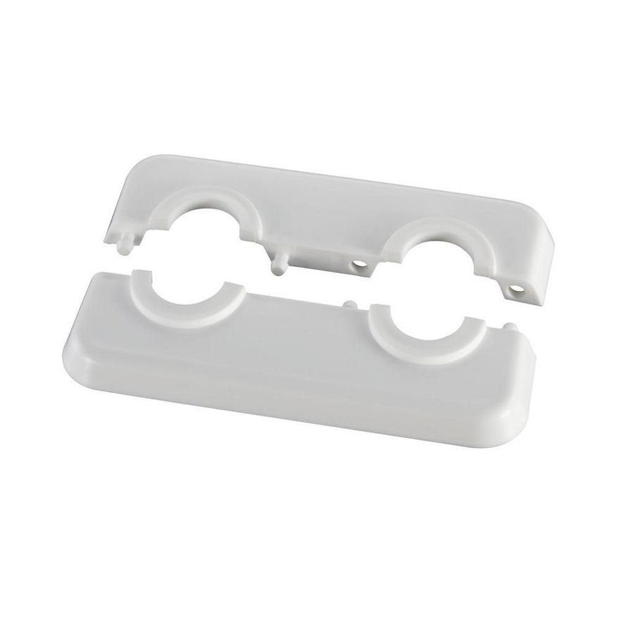 Afdekrozet kunststof dubbel hoh 50 16mm