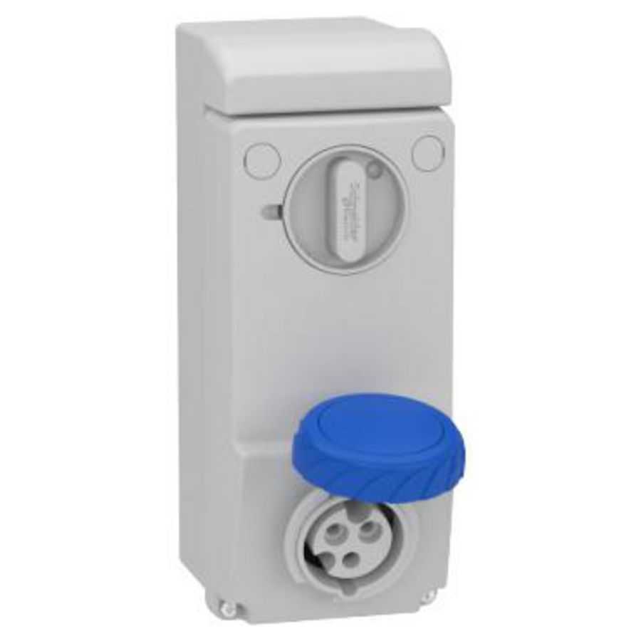 Contactdoos Vergrendelbaar 2P+A 16A 200-250V AC 6h IP65 PratiKa