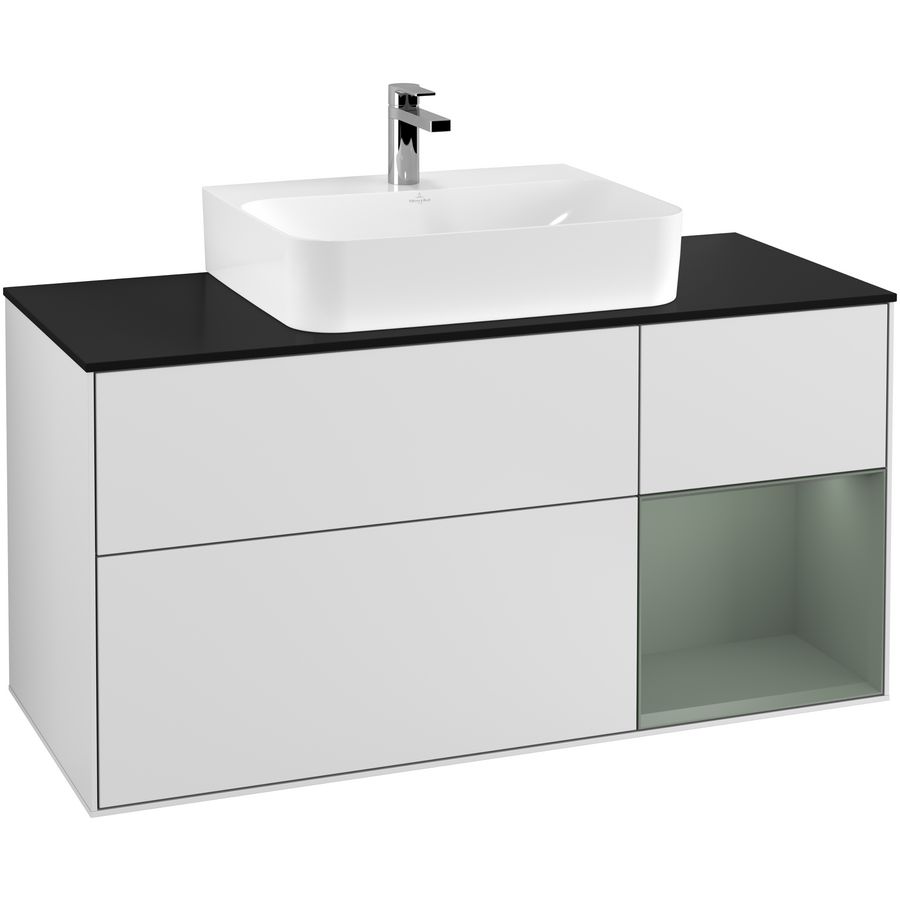 Wastafelonderkast Finion 1200x603x501mm White Matt Lacquer F172GMMT