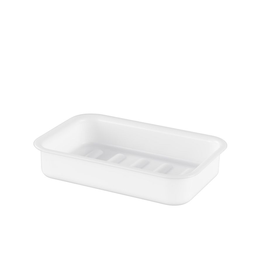 Zeepschaal wit standaard chroom STANDAARD