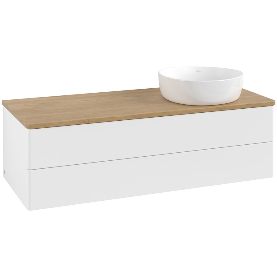 Wastafelonderkast Antao 1200x360x500mm White Matt Lacquer L23011MT