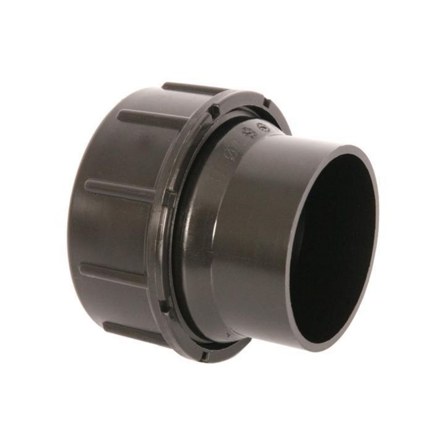 PE eindstuk + schroefdeksel 50mm lang zwart
