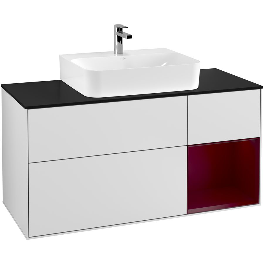 Wastafelonderkast Finion 1200x603x501mm White Matt Lacquer F172HBMT