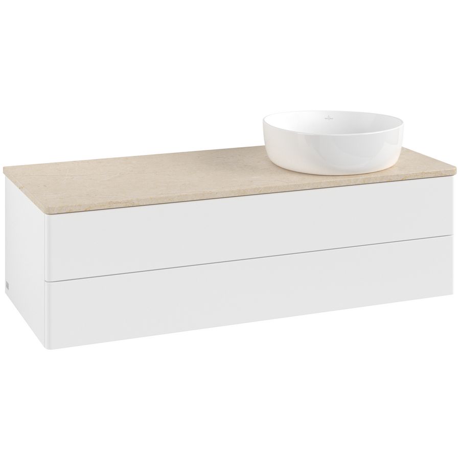Wastafelonderkast Antao 1200x360x500mm White Matt Lacquer L23013MT