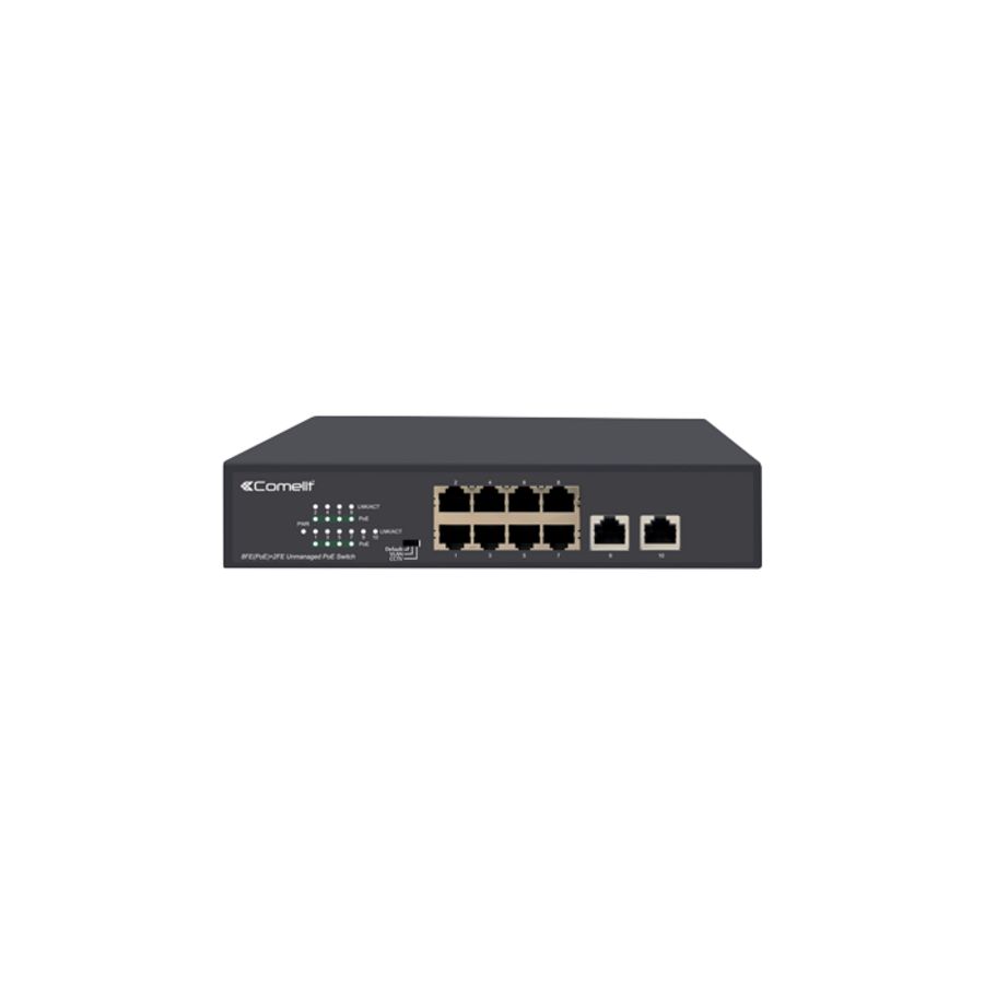 Switch 8 poorten POE + 2 uplink 10/100