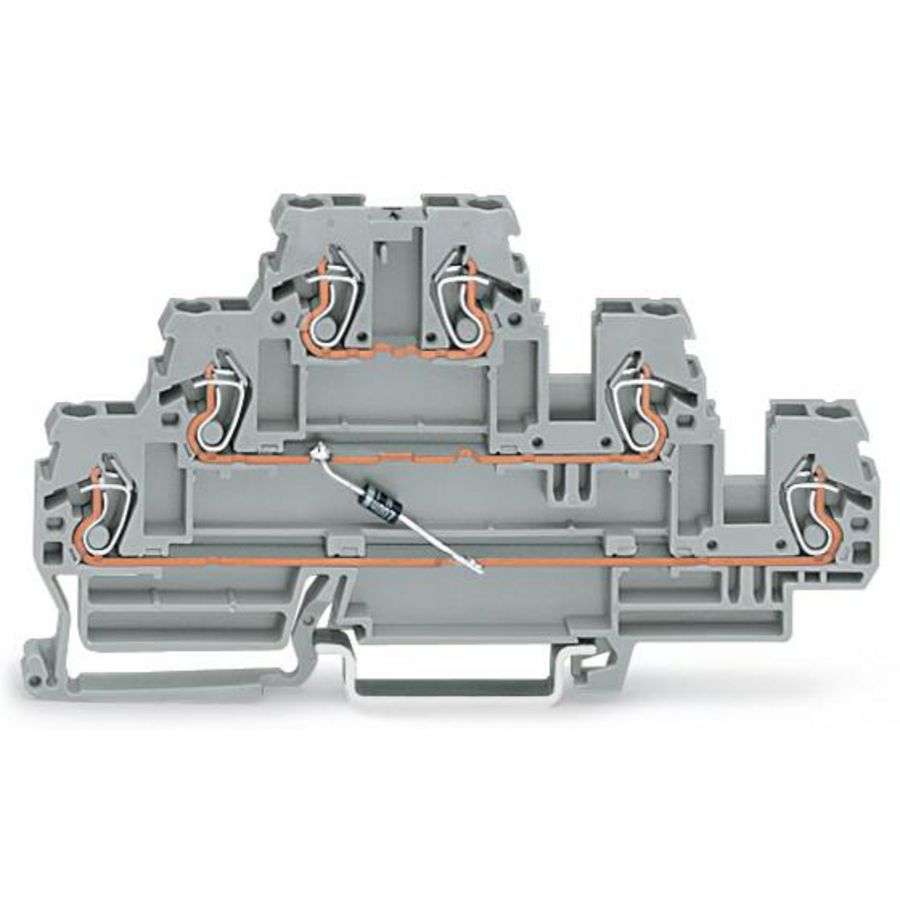 Moduleklem 3-etage diode 1N4007 grijs VVE=50