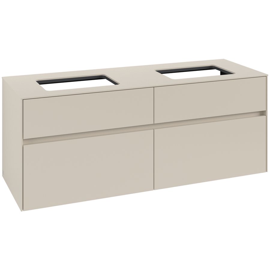 Wastafelonderkast Collaro 1400x548x500mm Cashmere Grey C119B0VN
