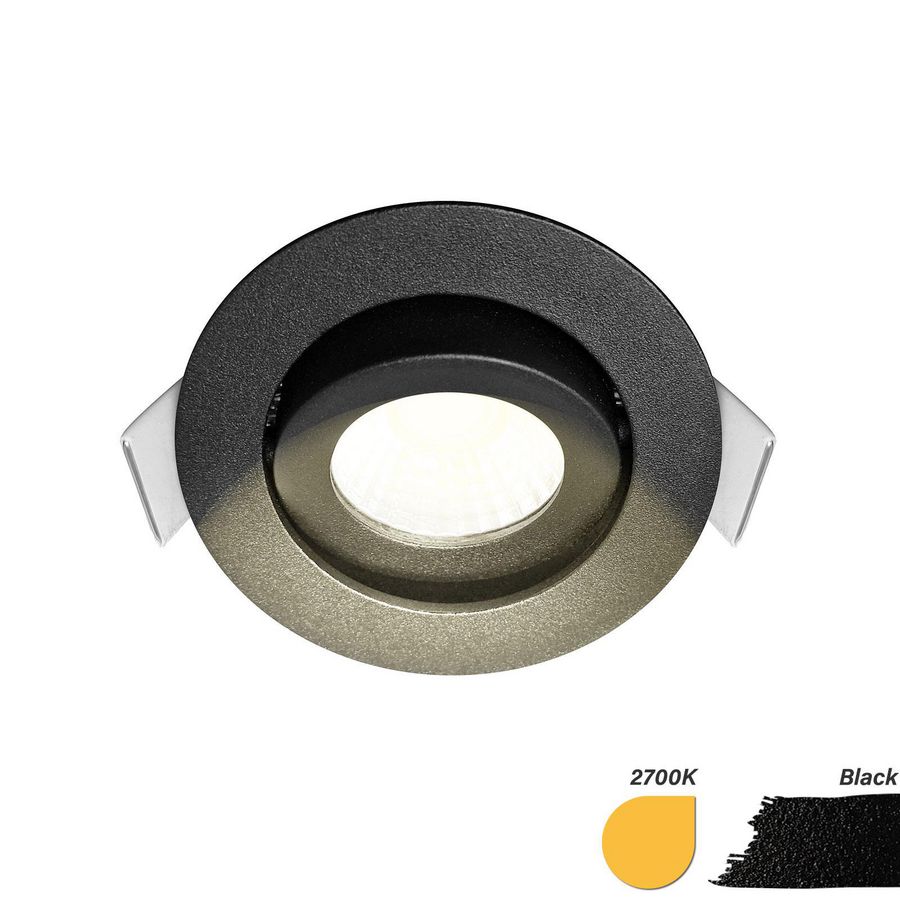 ED-10062 LED Spot 5W DIM 2700K Round Black IP54