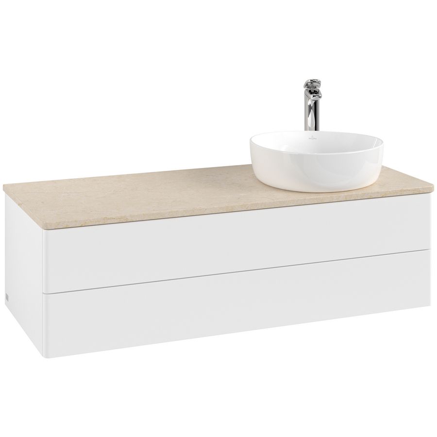 Wastafelonderkast Antao 1200x360x500mm White Matt Lacquer L23053MT